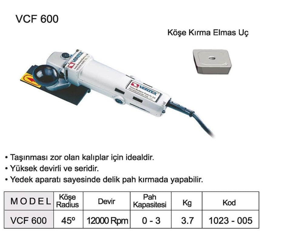 El Tipi Pah Kırma Makinası VCF-600